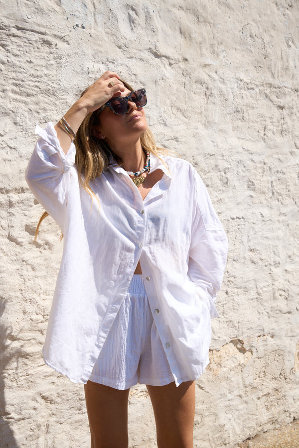 Olive Shirt White