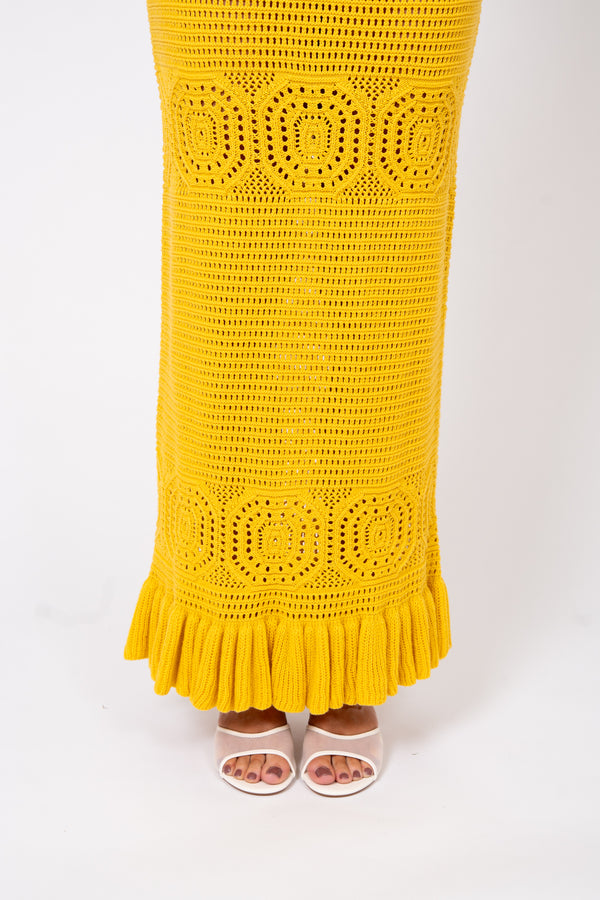 Cabana Maxi Skirt – Sunset Yellow