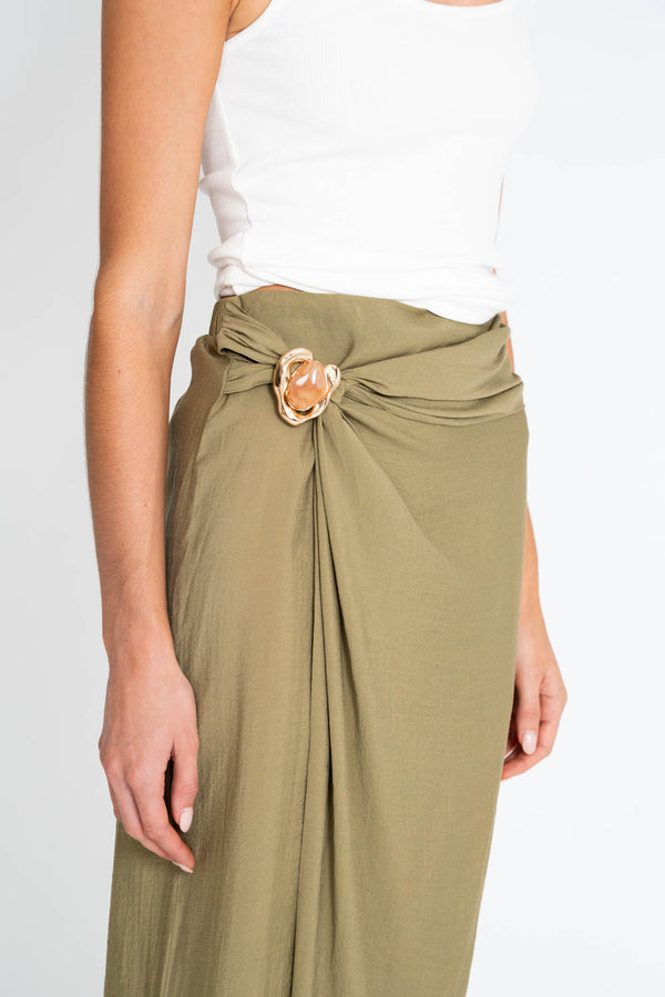 Ellotti Wrap Skirt khaki