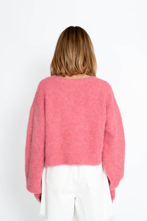 Ellotti Pink V Neck Knit