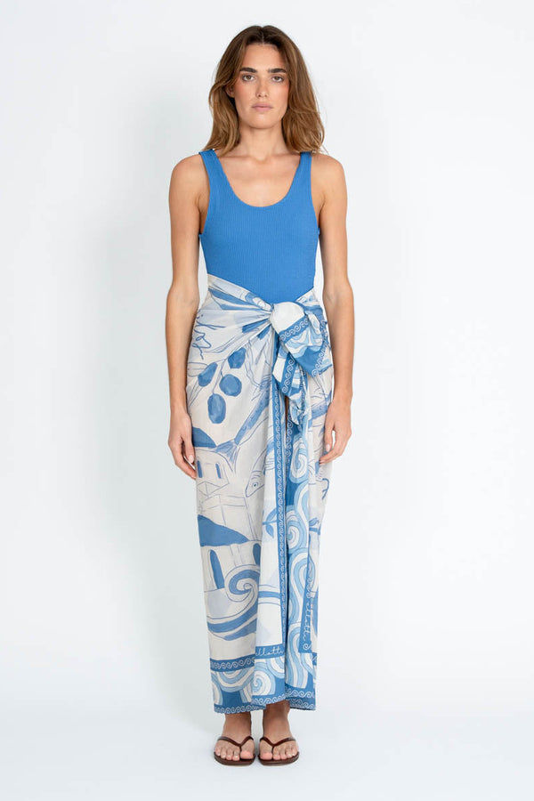 Greece Ellotti Print Sarong