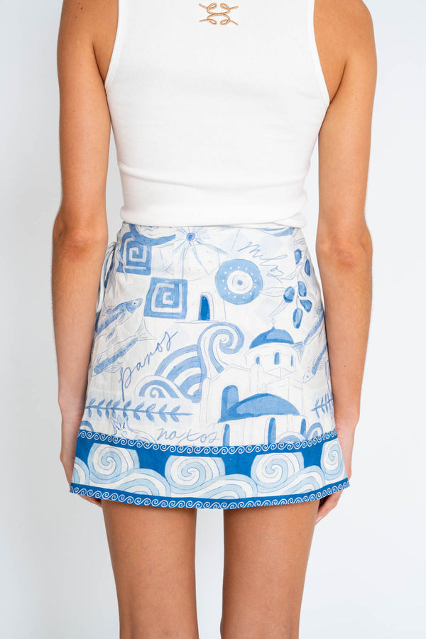 Paros Wrap Mini Skirt
