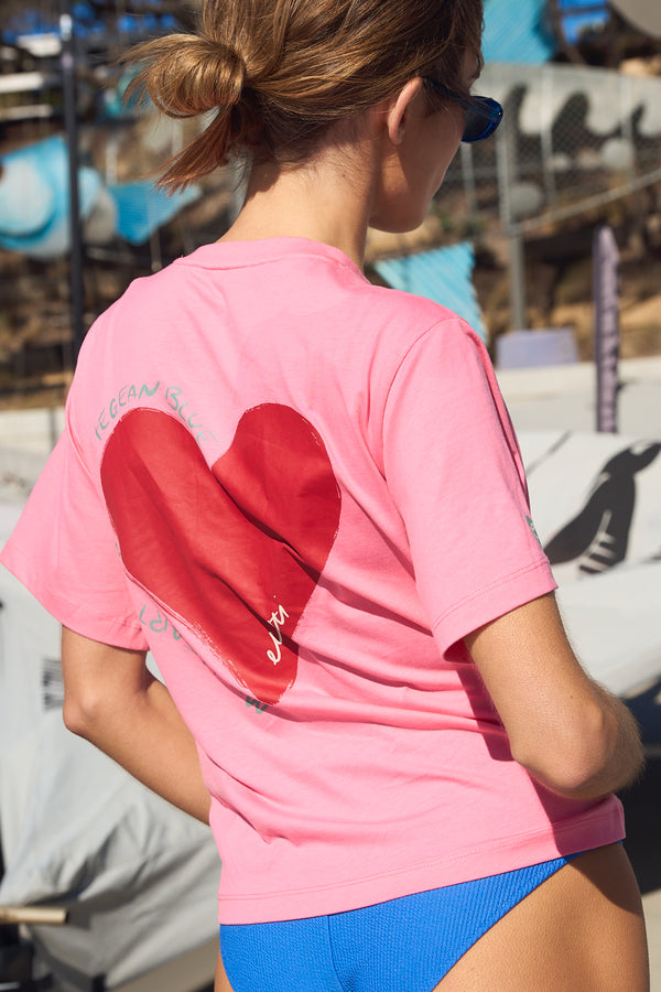 Aegean Heart Boxy Tee ELLOTTI