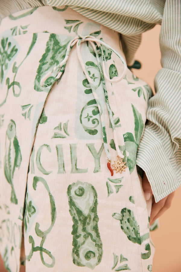 Isola Skirt Sicily Print