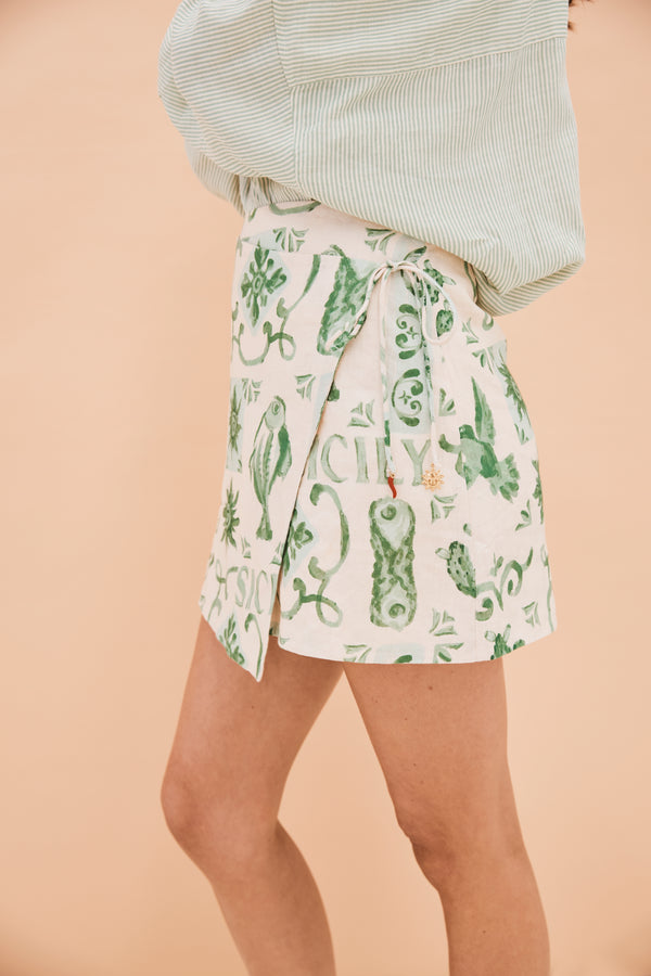 Isola Skirt Sicily Print