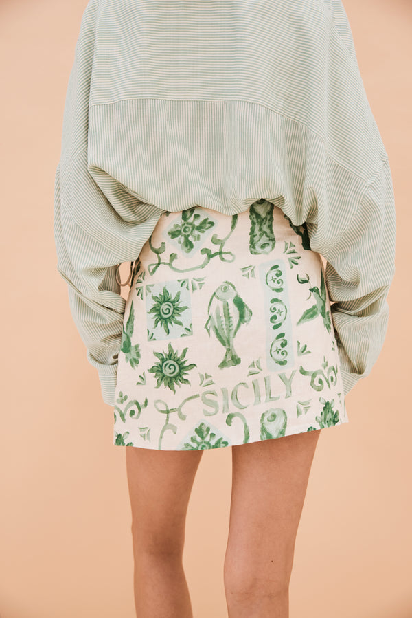 Isola Skirt Sicily Print